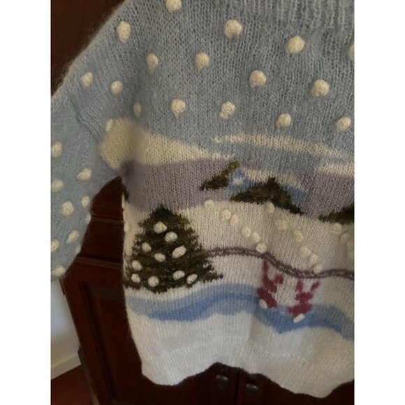 Vintage Susie Lee Mohair Wool Hand Knitted Sweater Cottage Core Made in England - Picture 12 of 16